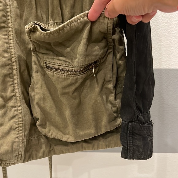 Current/Elliott the lone soldier military jacket w/ ombré coated sleeves, cotton - Picture 7 of 17